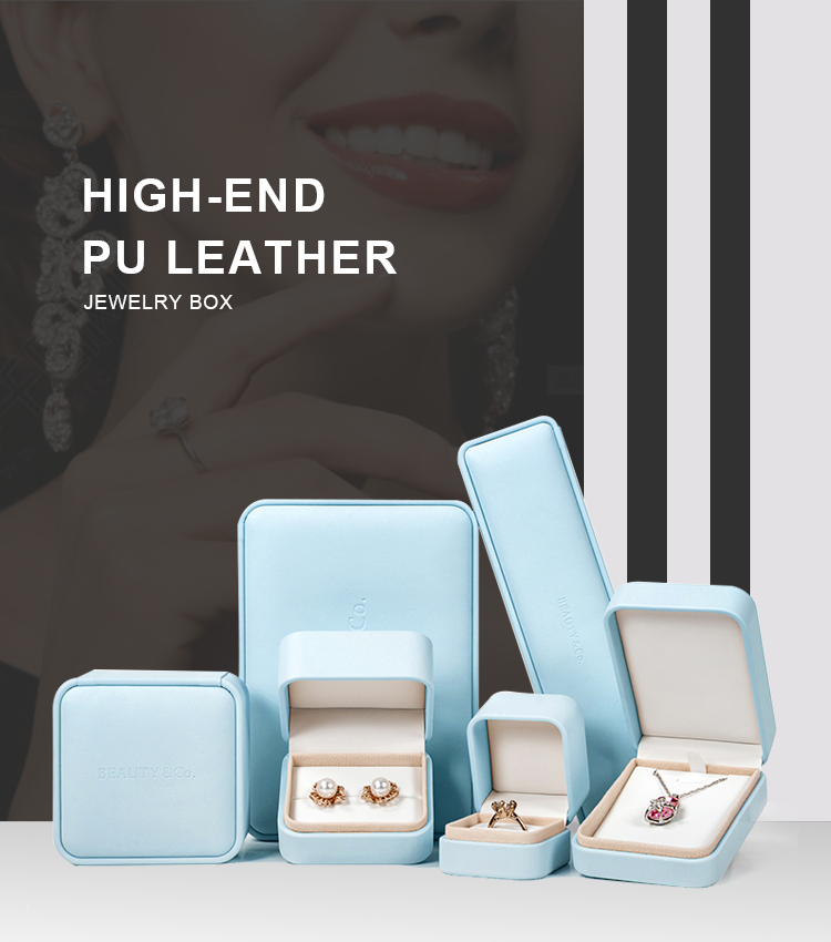  High-End Pu Leather Jewelry Box 