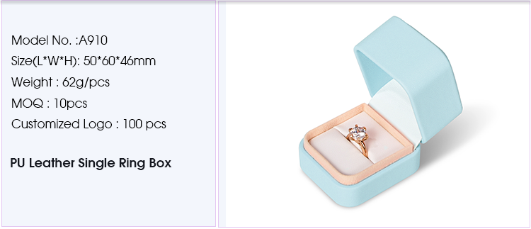  High-End Pu Leather Jewelry Box 