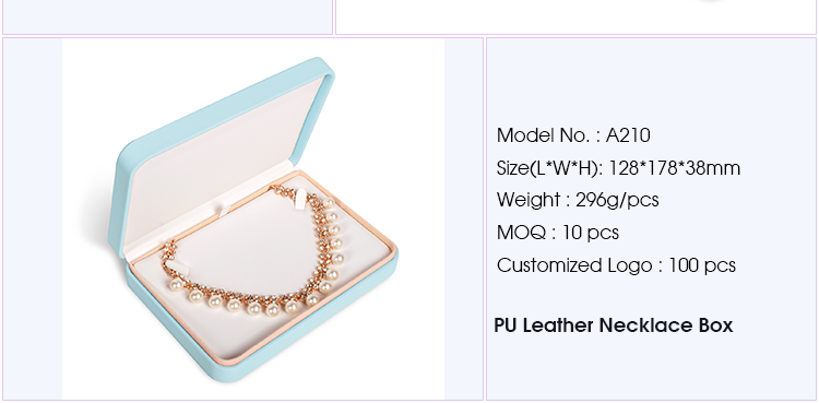 High-End Pu Leather Jewelry Box 