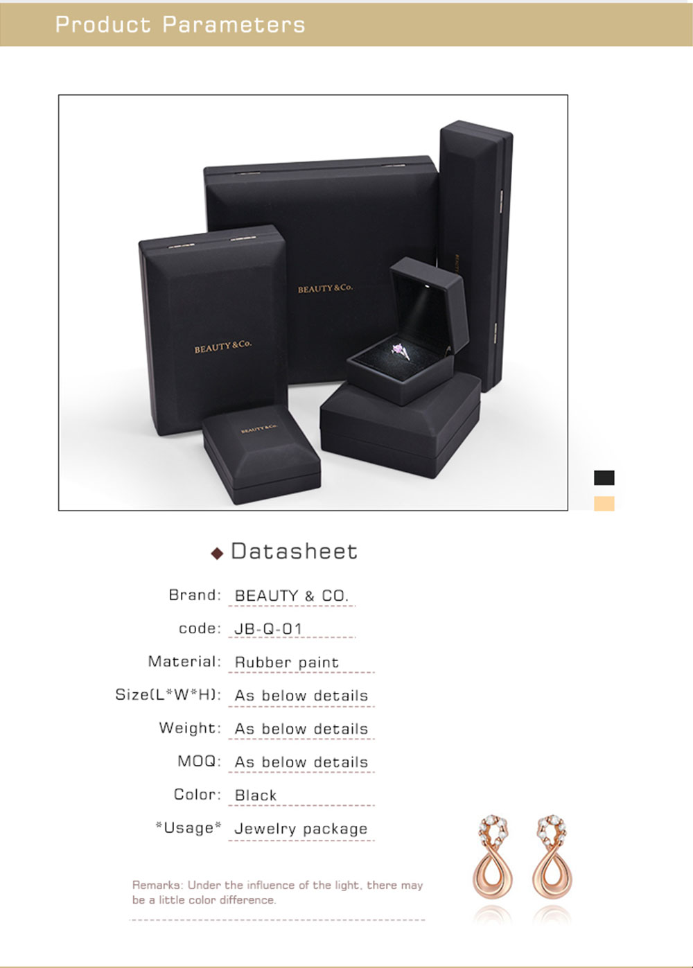 Luxury Jewelry Box With LED Light