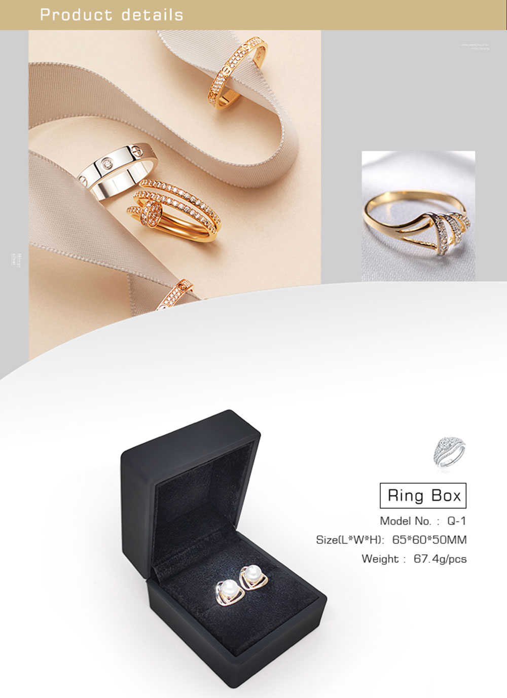 Luxury Jewelry Box With LED Light