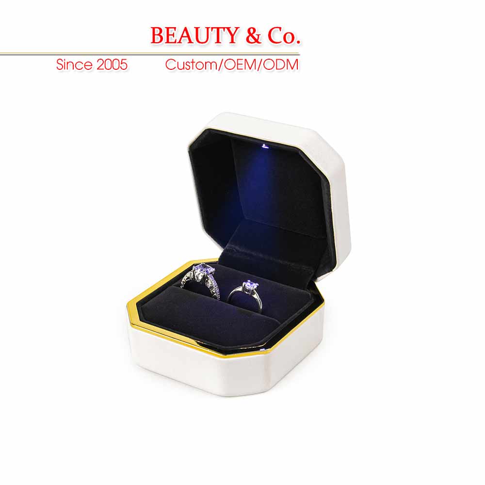 Led Light PU Leather Jewellery Packaging 