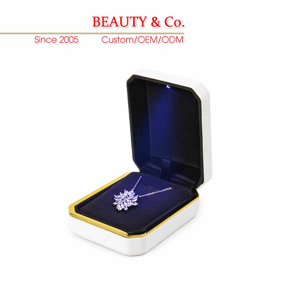 Led Light PU Leather Jewellery Packaging 