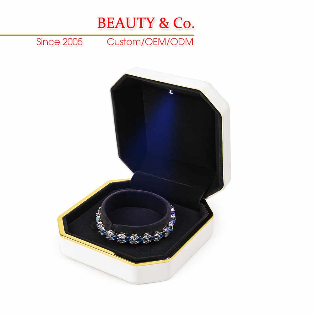 Led Light PU Leather Jewellery Packaging 