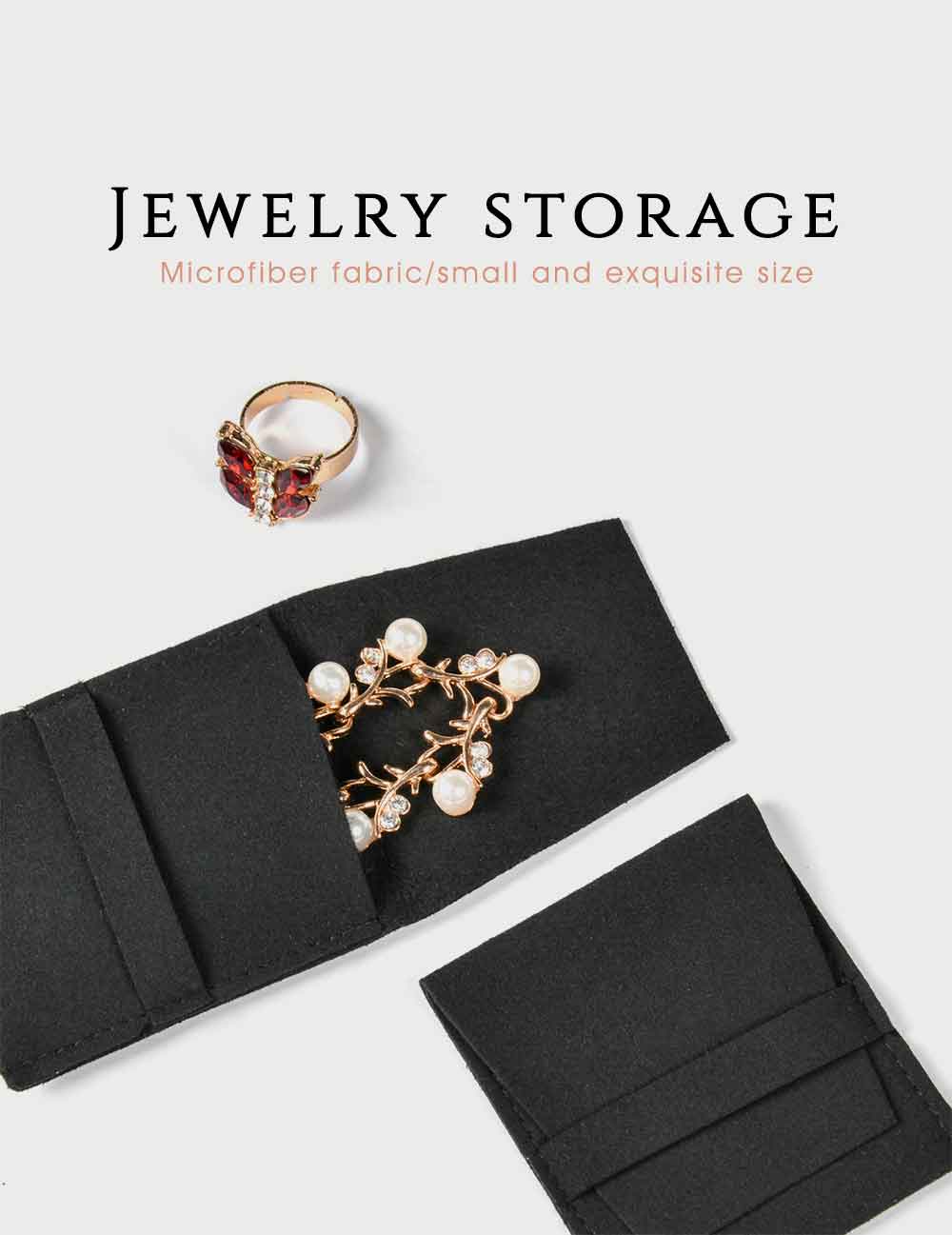  Small Jewelry Gift Bags Microfiber