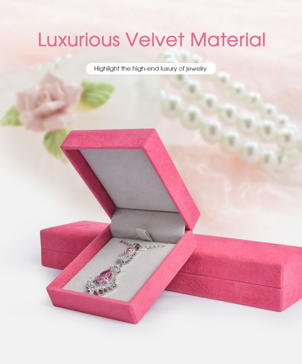 Velvet Necklace Pendant Gift Box