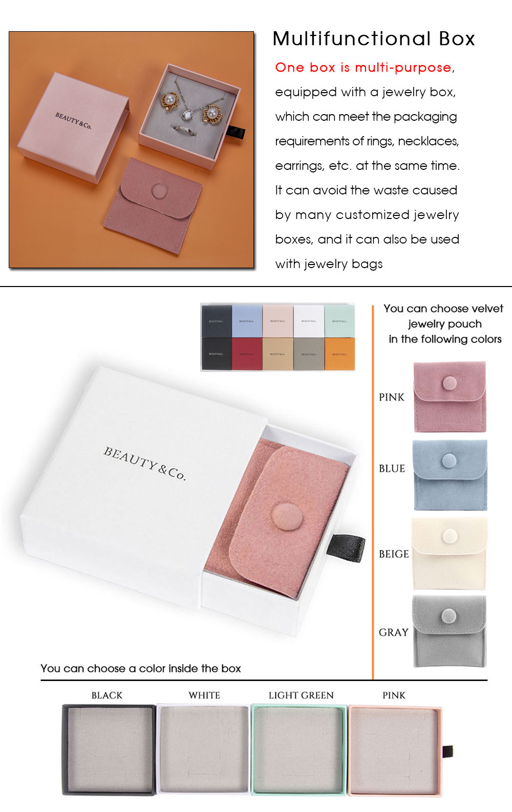 personalized logo packaging box necklace earrings package