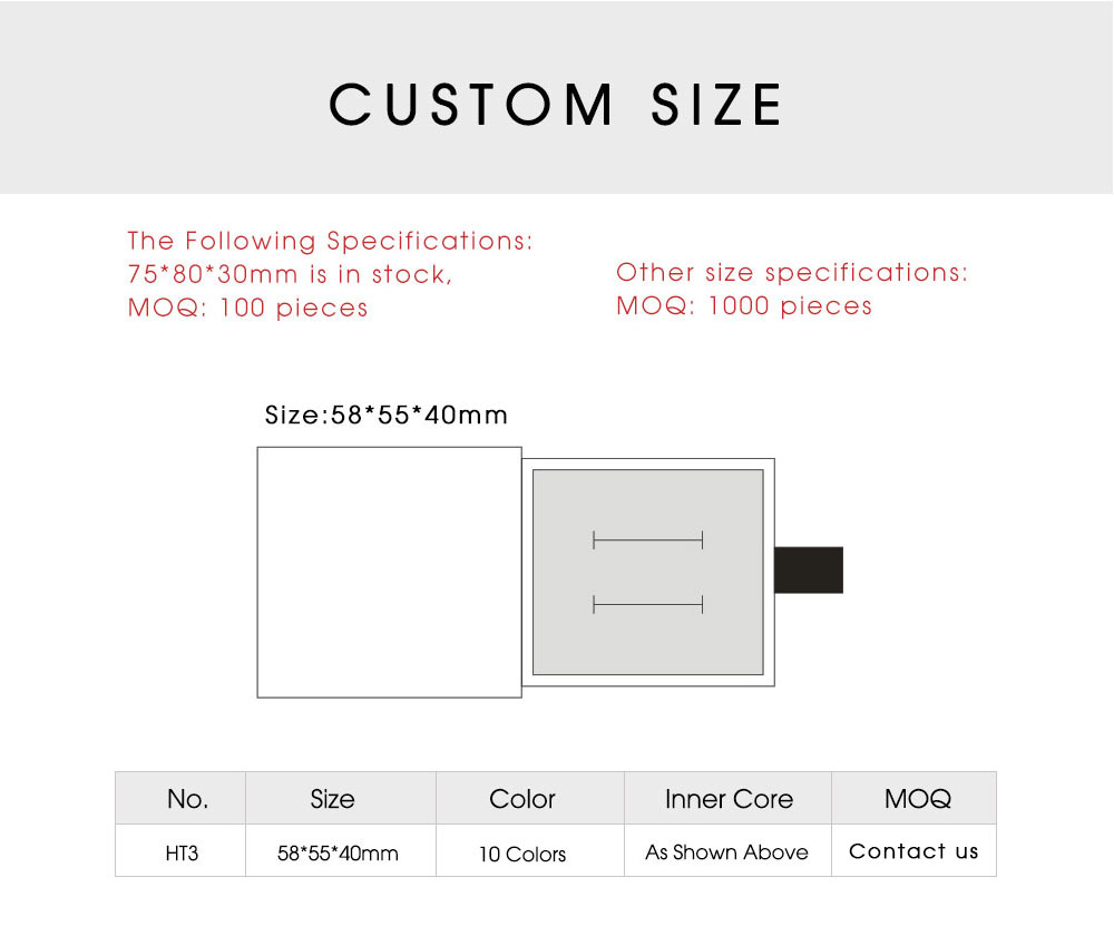 personalized logo packaging box necklace earrings package