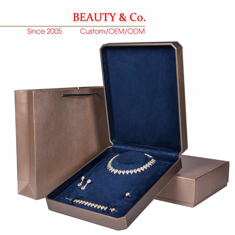 Ring Necklace PU Leather Box