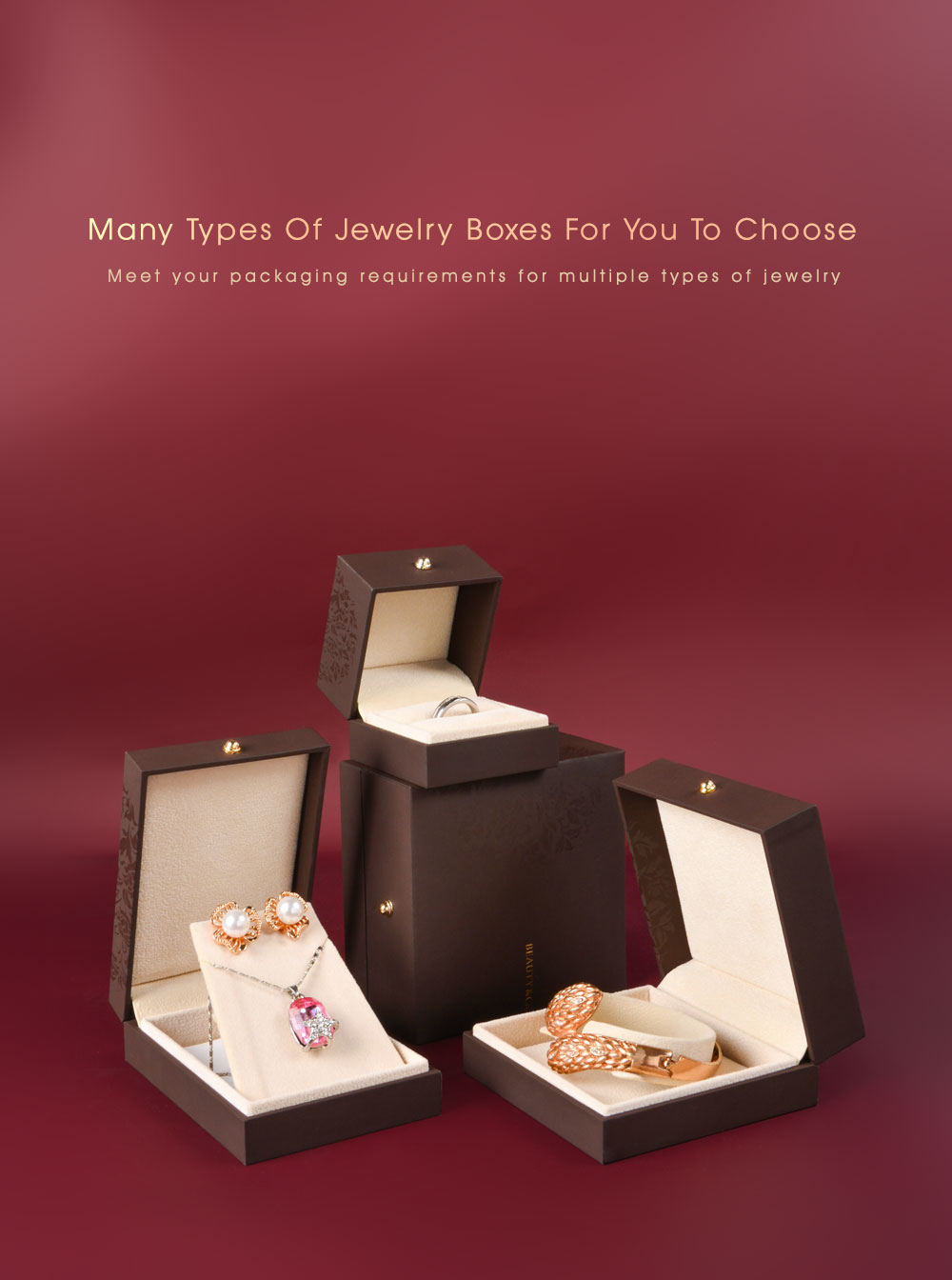  Jewelry Box Hot Stamping Gold Logo