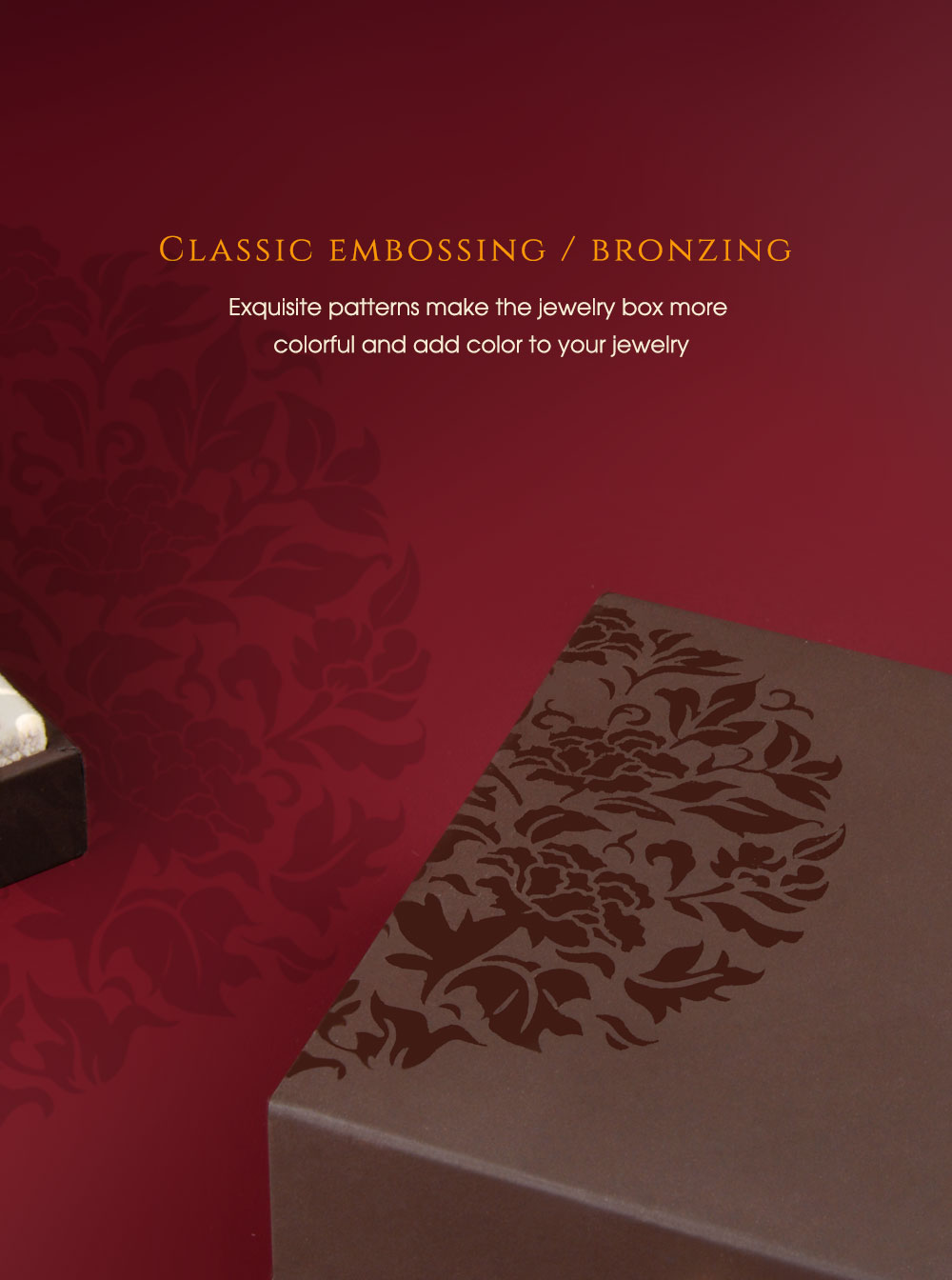  Jewelry Box Hot Stamping Gold Logo