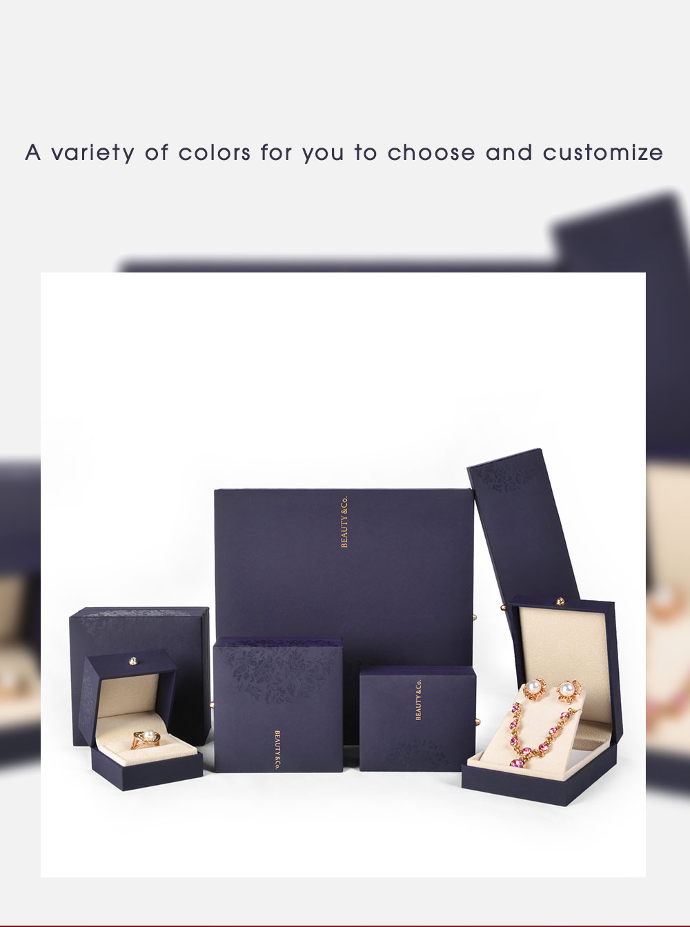  Jewelry Box Hot Stamping Gold Logo