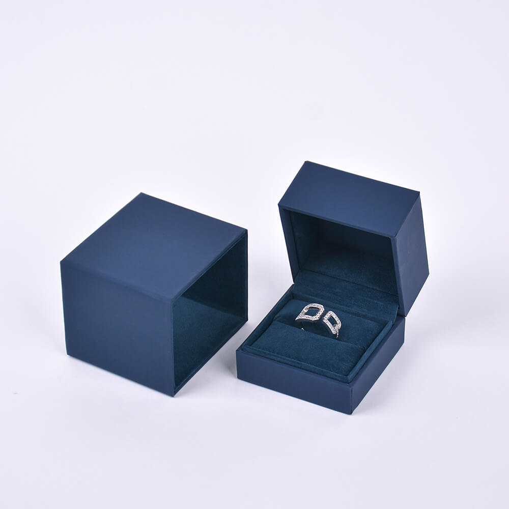 Navy Blue Custom Jewelry Box for Rings, Earrings, and Necklaces