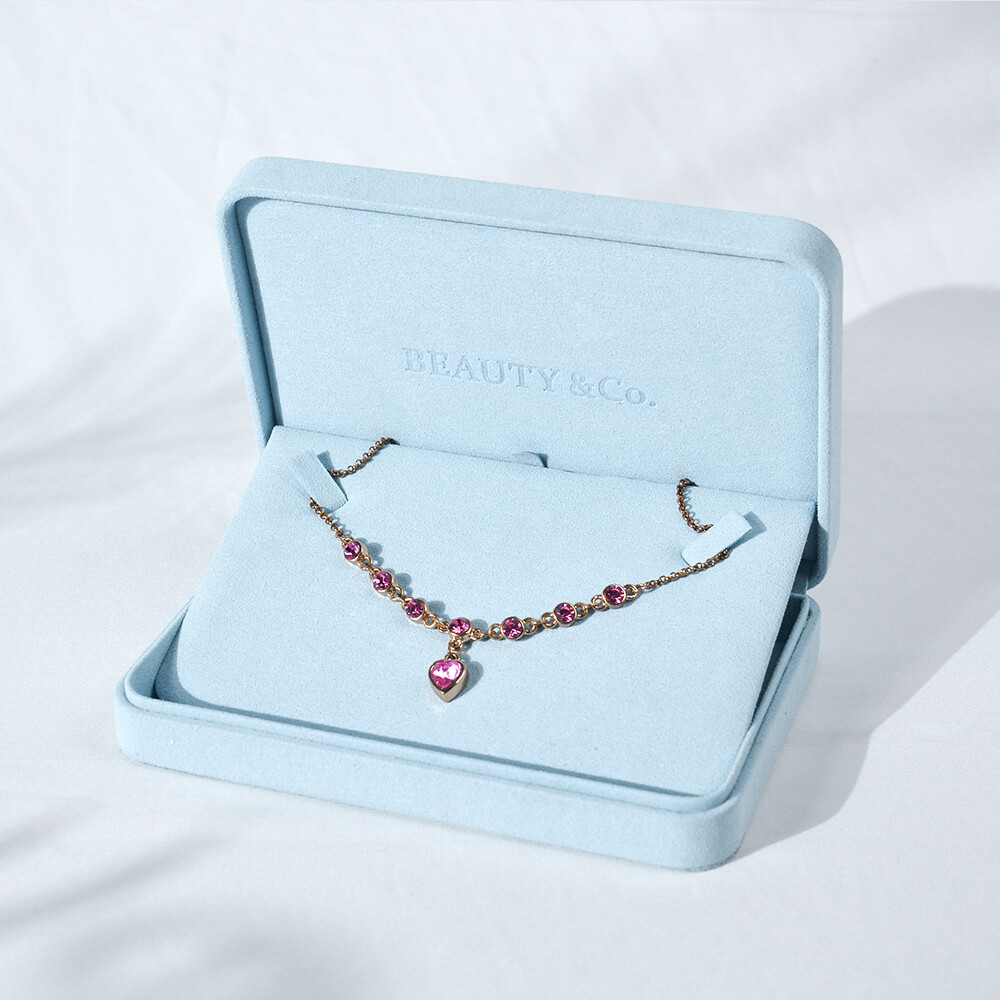 Microfiber Baby Blue Jewelry Boxes