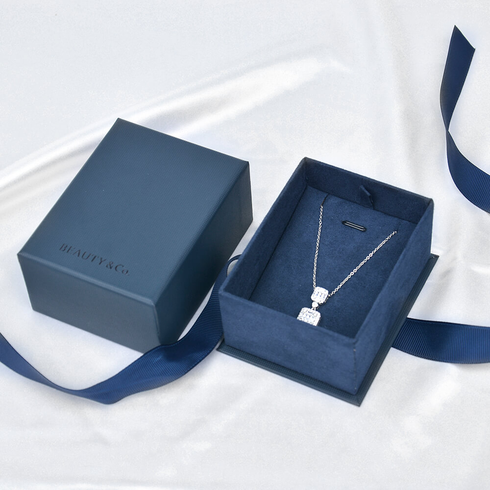 Blue Ribbon Bow Jewelry Box