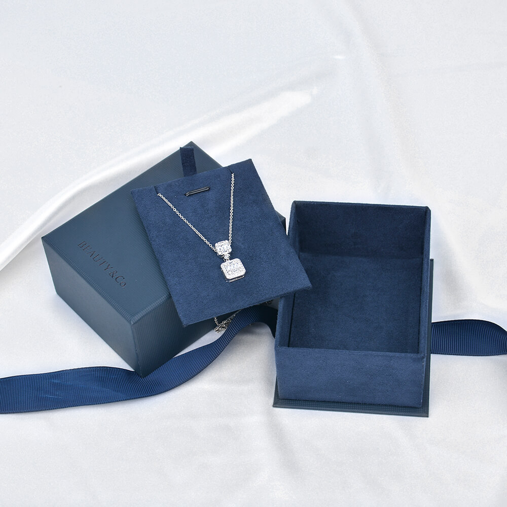 Blue Ribbon Bow Jewelry Box