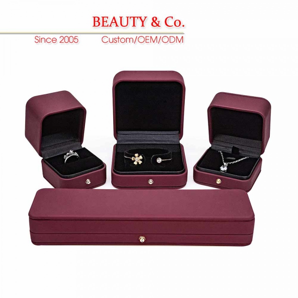 红灰蓝pu盒子--红色