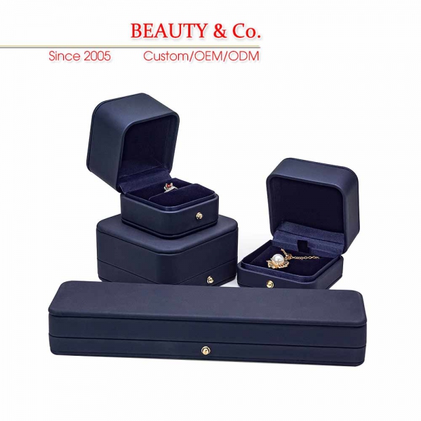 红灰蓝pu盒子--蓝色